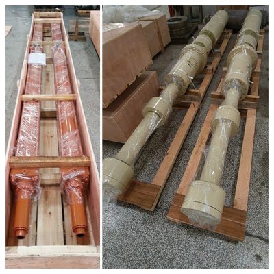 Metallurgy 3 Stage Heavy Duty Hydraulic Cylinders with 27SiMn Cylinder Tube