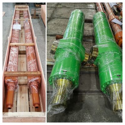 32 MPa Testing Pressure Heavy Duty  3 Stage Hydraulic Cylinders With Max Bore Diameter 865mm in Steel Plant