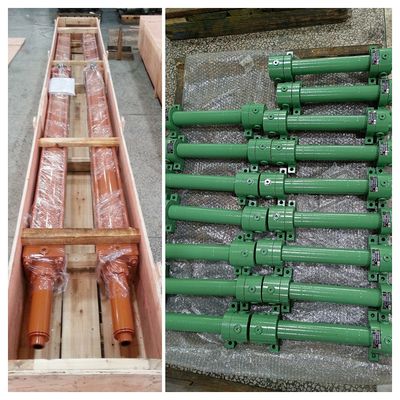 Customized Three Stage Hydraulic Cylinder Heavy Duty 21 Mpa Operating Pressure